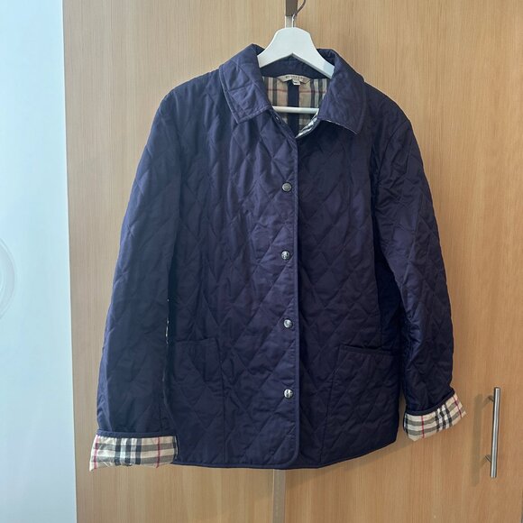 Barely worn Classic Burberry Brit Utility Jacket -- Large -- Purple - Picture 3 of 9